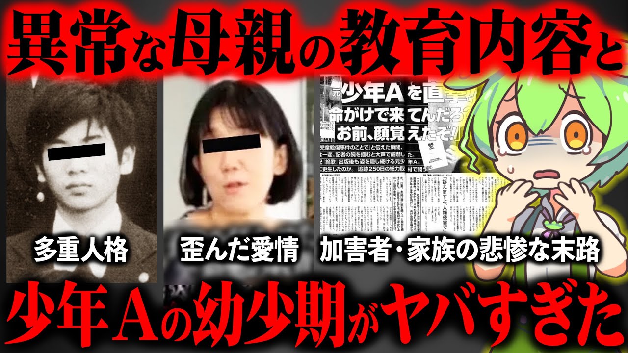【完全保存版】関係者が語った酒鬼薔薇聖斗事件の全貌と母親の教育内容が異常すぎた『神戸連続児童殺傷事件』【ずんだもん＆ゆっくり解説】
