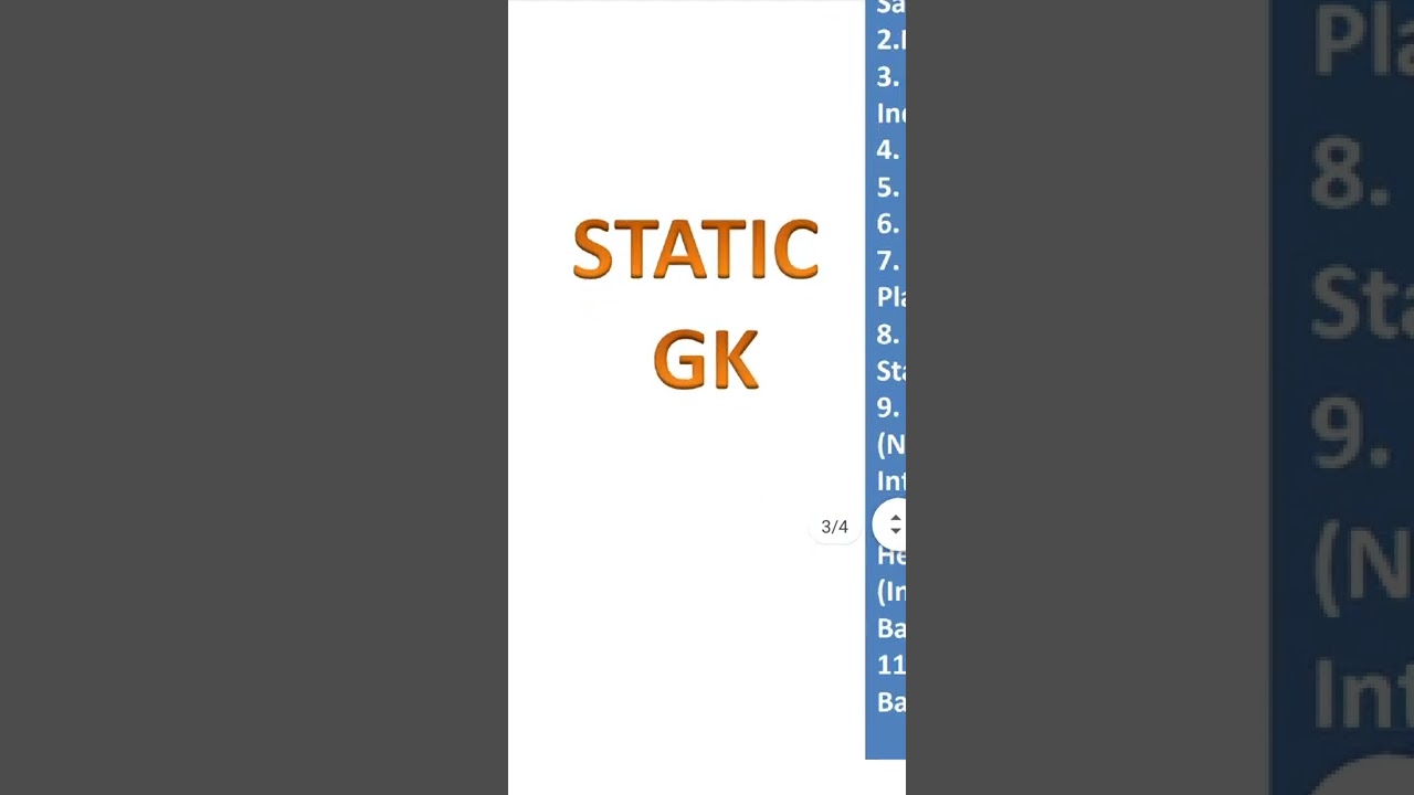 ESIC complete static gk in one video