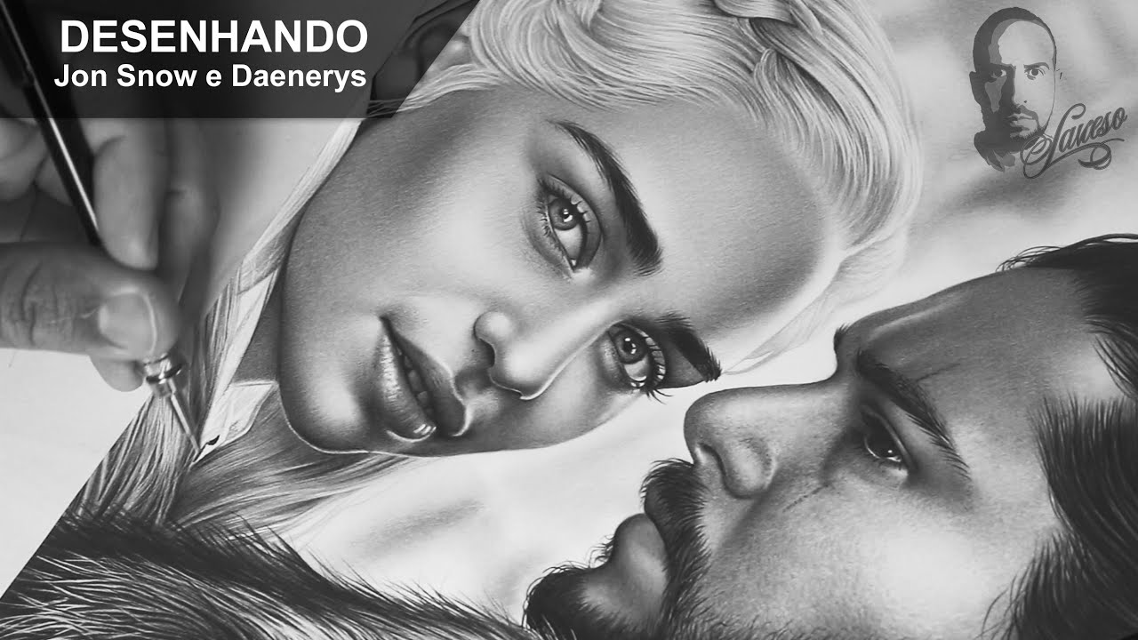 Desenhando Jon Snow e Daenerys - Charles Laveso