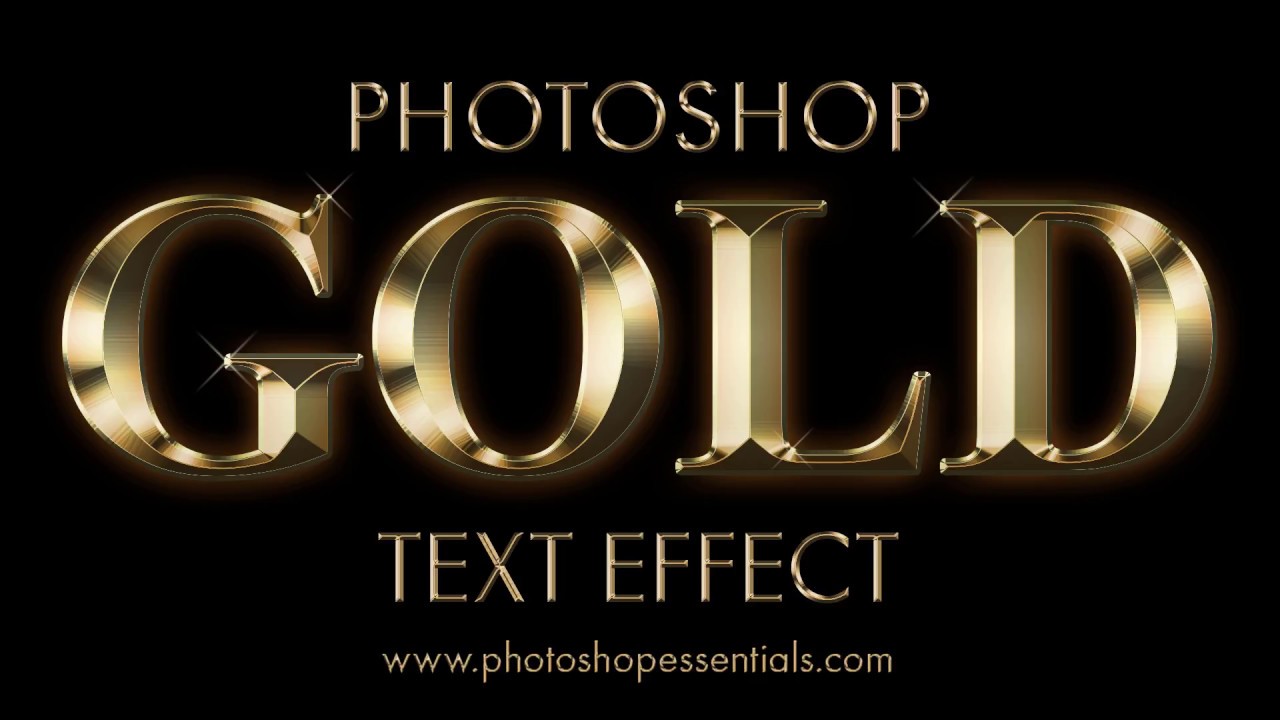 Эффект золотого текста в Photoshop