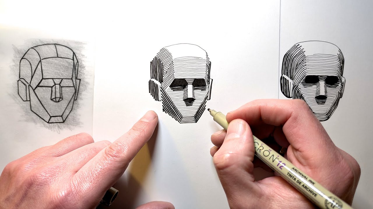How to Shade with Pen and Ink, Part 4: Faces (Hatching and Crosshatching)