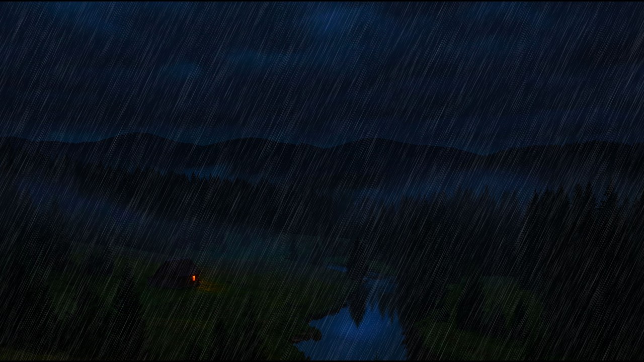 Thunderstorm Over a Quiet Forest Cabin by the River ⛈️ Rain & Thunder Sounds for Deep Sleep