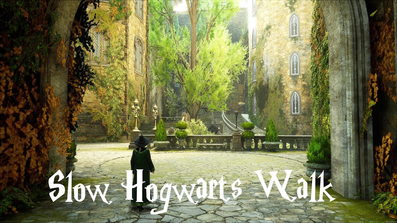 1 Hour Slow Walk Through Hogwarts Castle | Hogwarts Legacy (ambience)