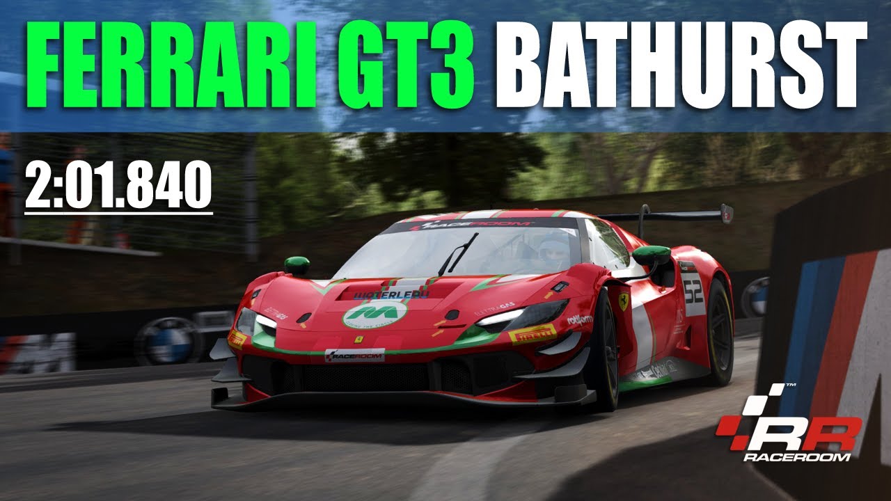 HOTLAP + SETUP | Ferrari 296 GT3 at Bathurst/Mount Panorama | 2:01.840 | Raceroom