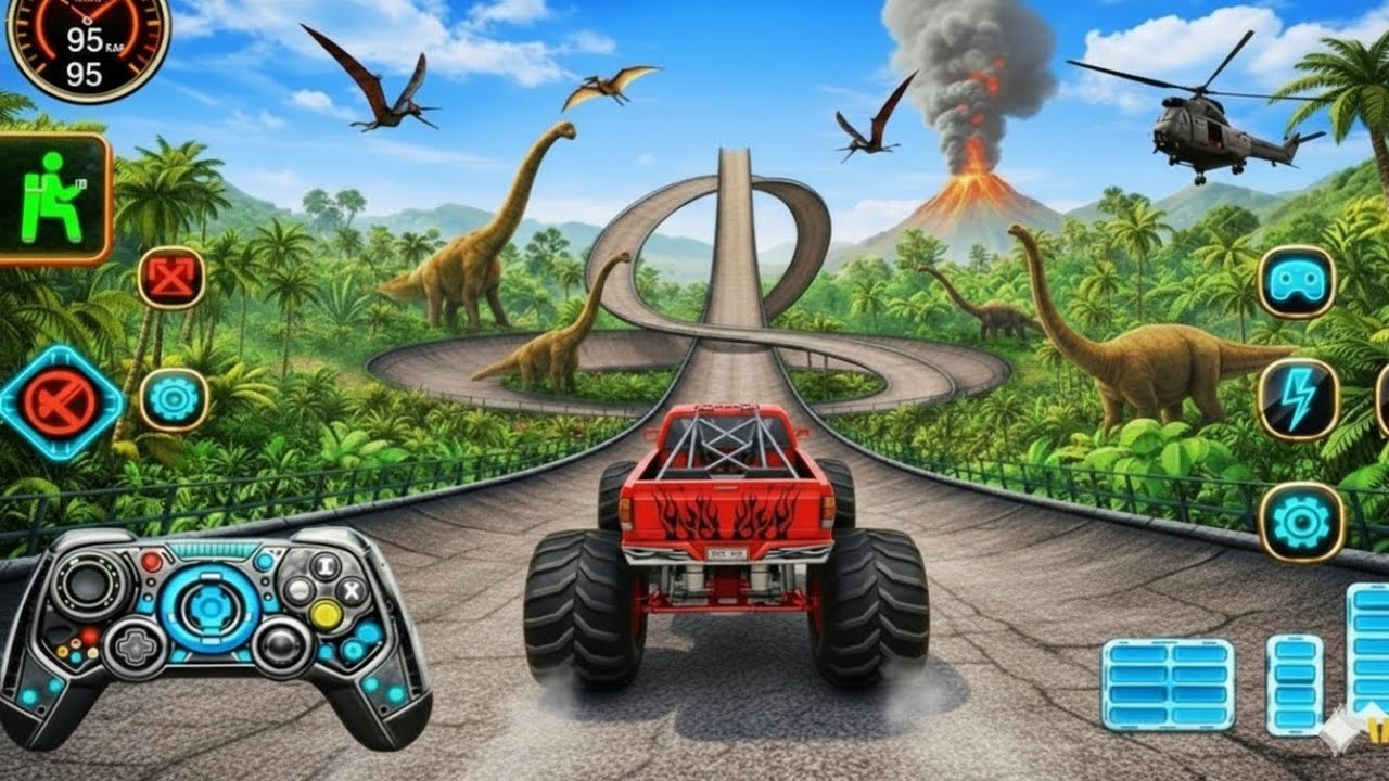 Monster Truck Mega Ramp 4x4 Racing | Impossible Stunts & Speed | Android Gameplay