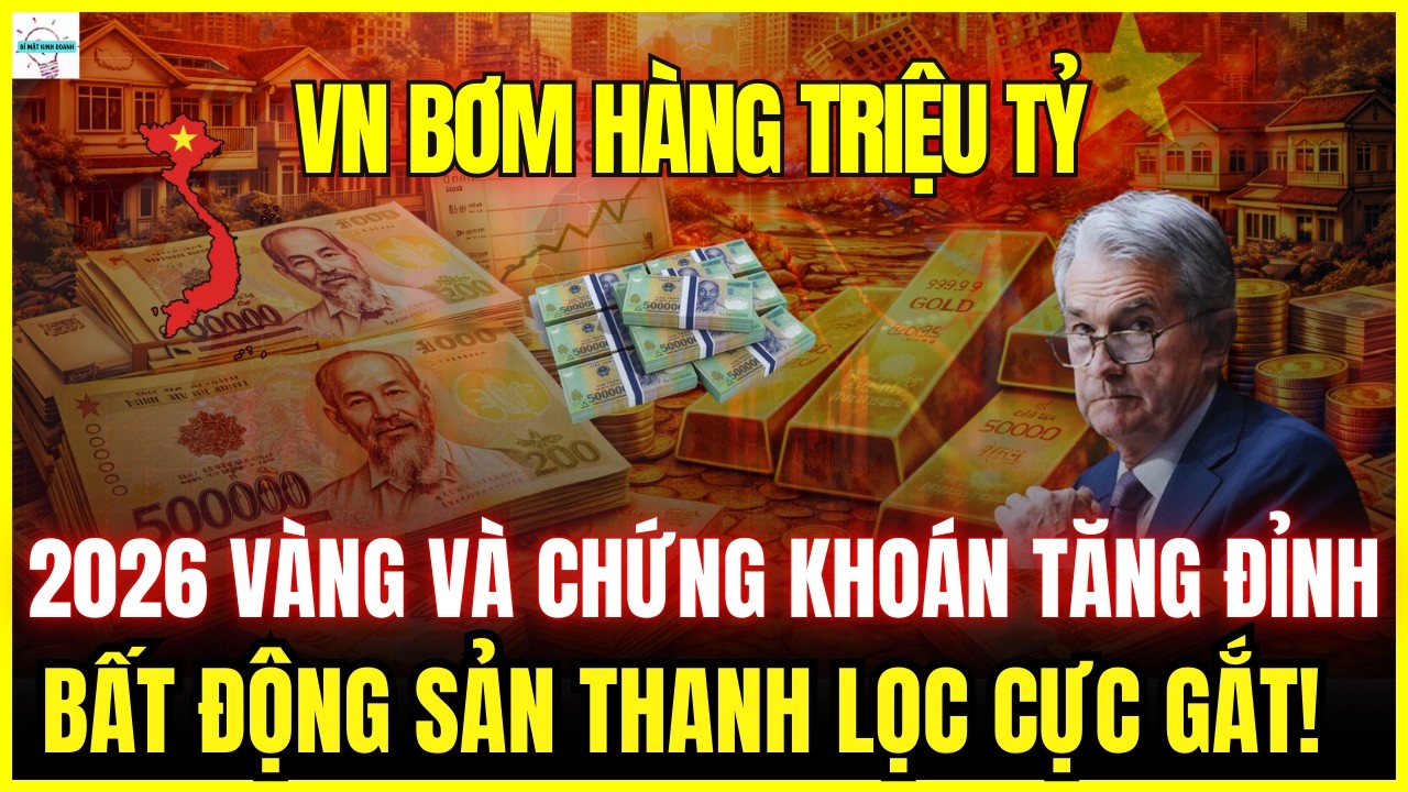 Năm 2026 Hàng Triệu Tỷ Được Bơm, Vàng Và Chứng Khoán Tăng Đỉnh, Bất Động Sản Thanh Lọc Cực Gắt!