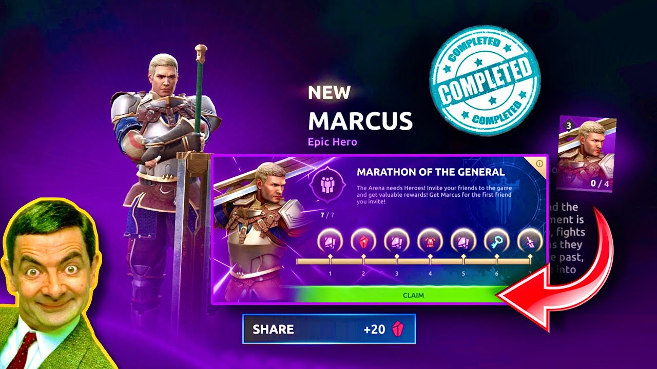 How to get MARCUS | How to Complete Marathon of the GENERAL | Shadow Fight 4 Arena