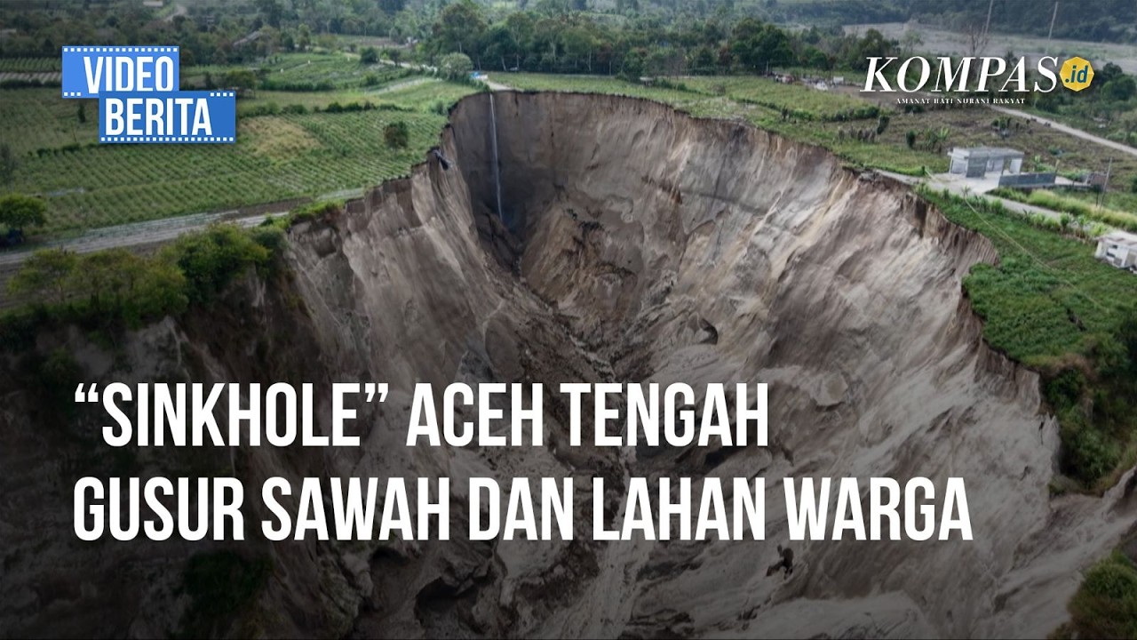 Sinkhole di Aceh Tengah Terus Membesar, Sawah Warga Ambles