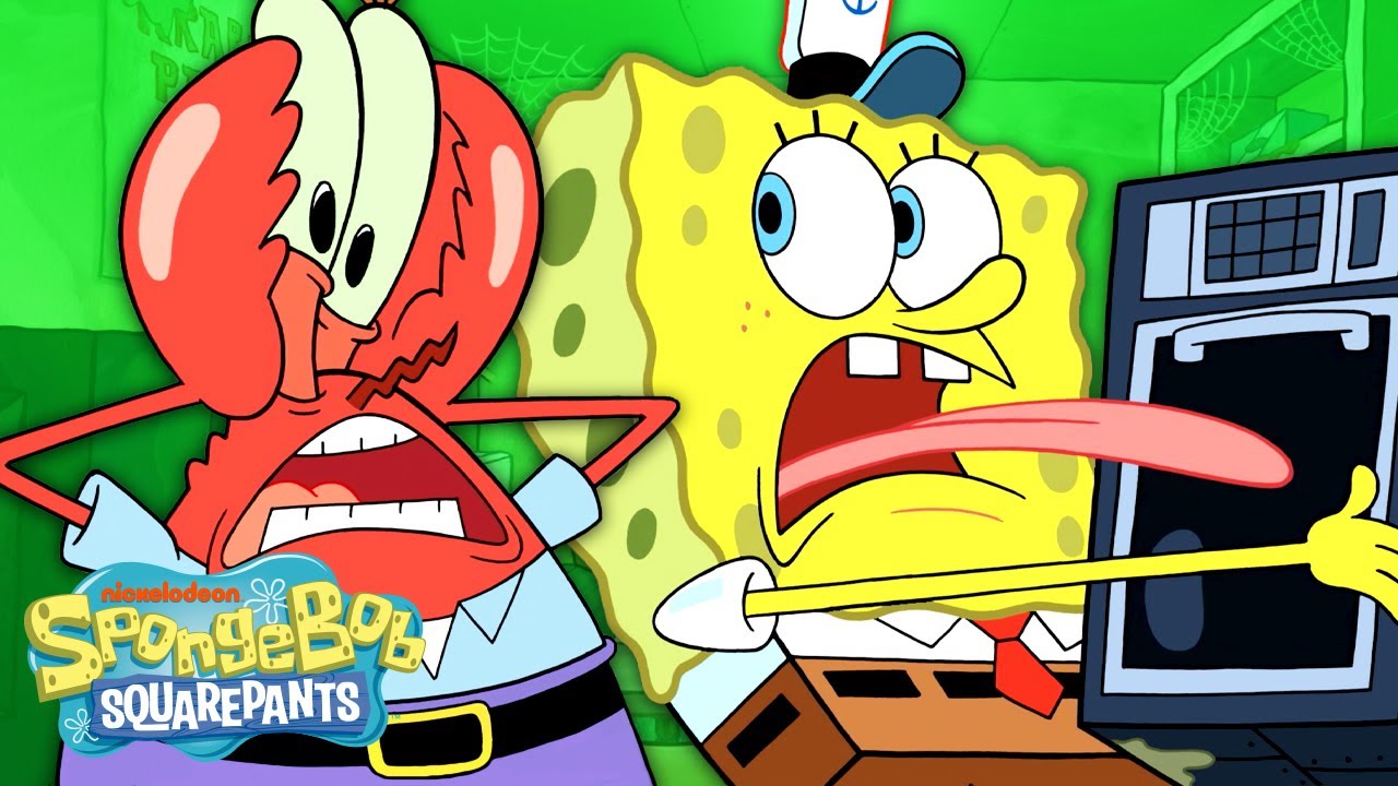 SpongeBob Takes His First Break 🚪 | Breakin' | SpongeBob