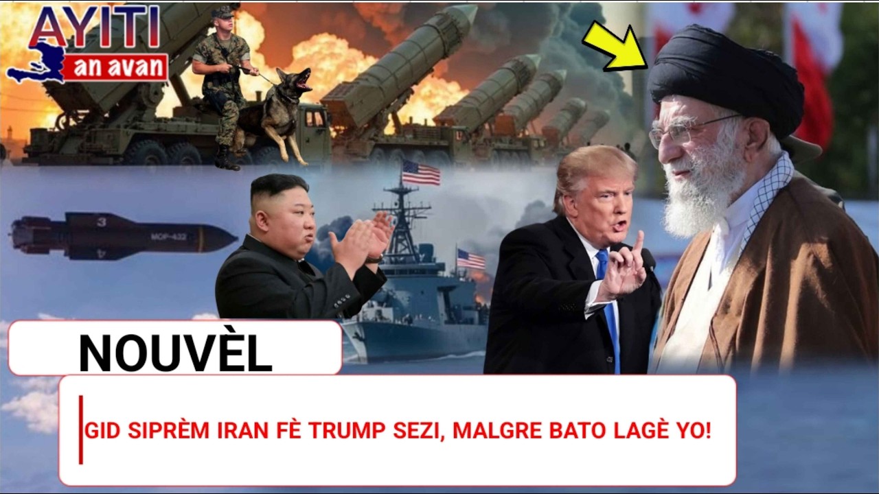 Iran Fè Tansyon Trump Monte! Donald Trump sezi akoz rezistans otorite Iranyen yo. Iran move.