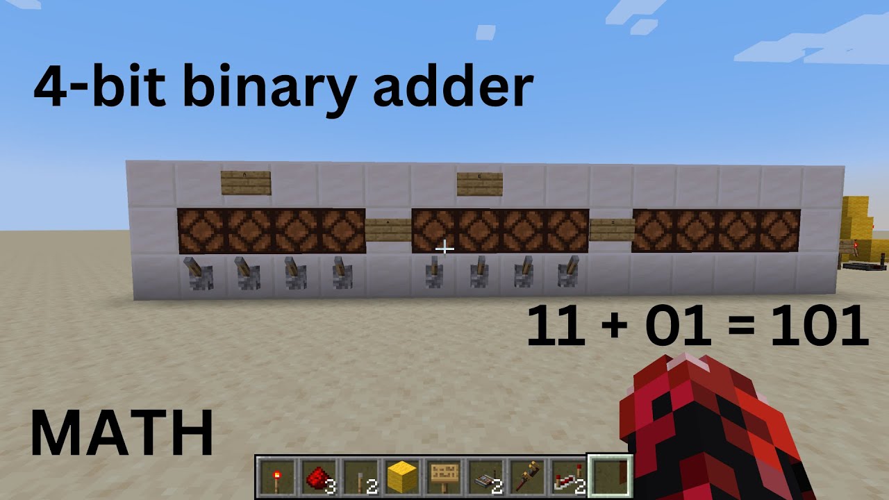 How to make a 4-bit adder in Minecraft