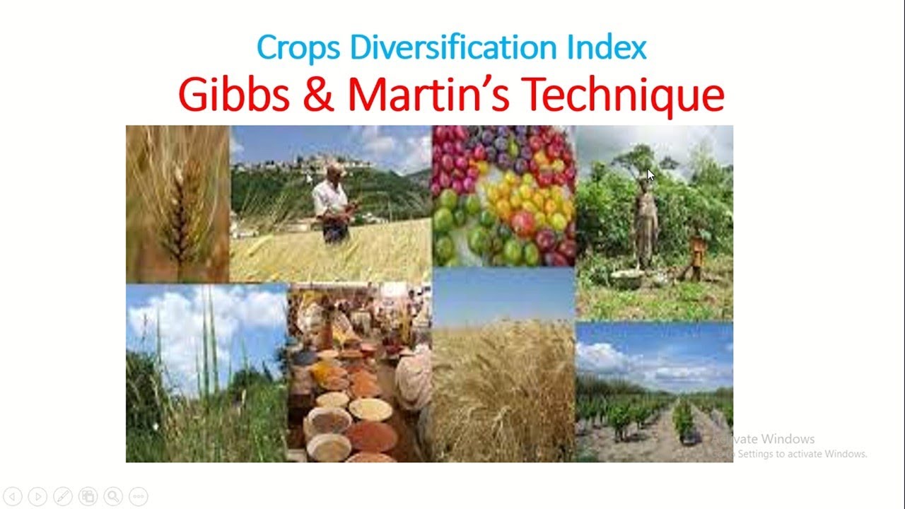 Crop Diversification Index by Gibbs-Martin