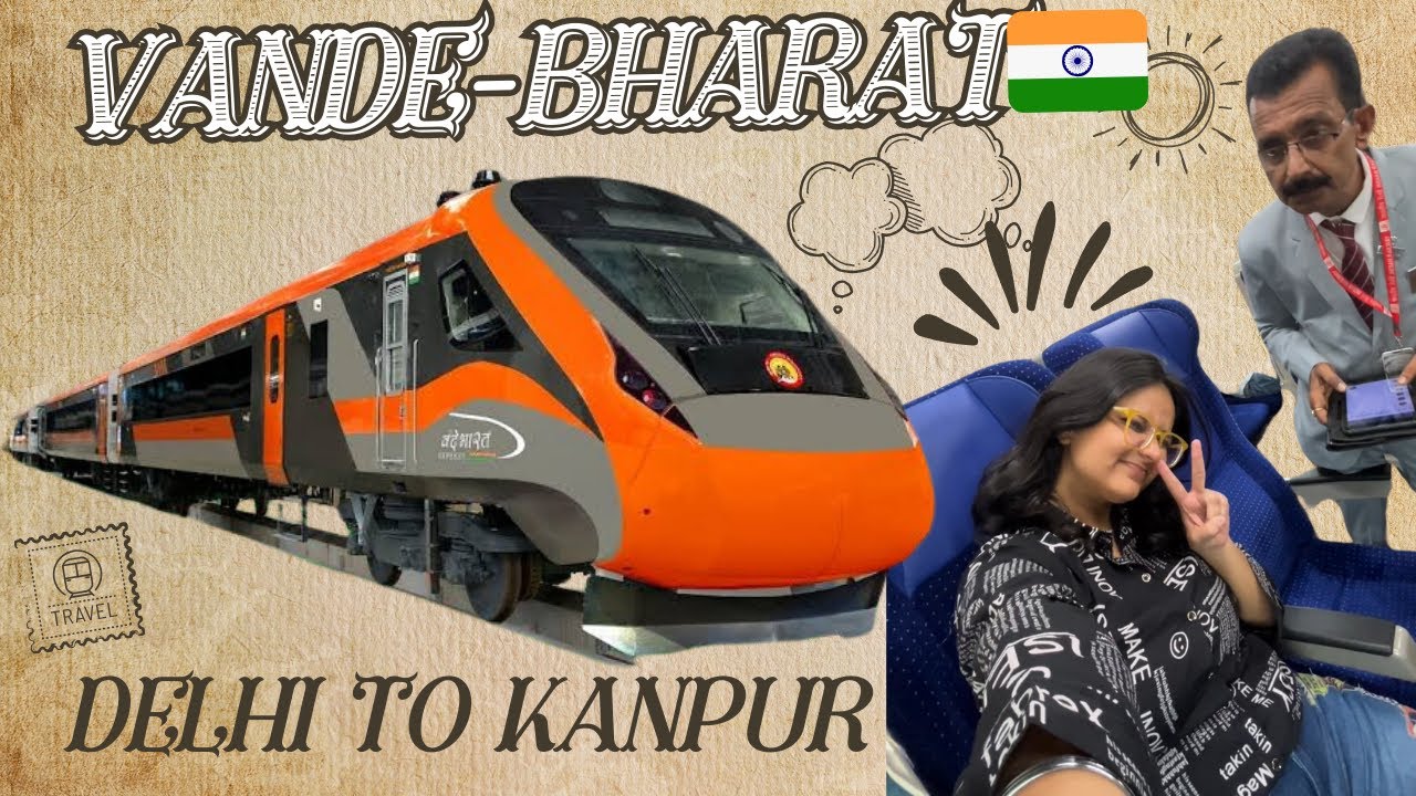 First Time Vande Bharat Delhi to Kanpur Journey❤️😍 #delhi #kanpur #express #journey #train