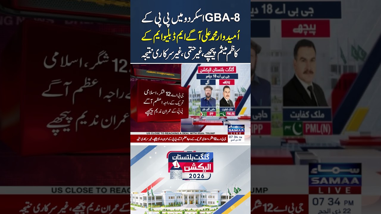 GBA-8 Skardu: PPP&rsquo;s Muhammad Ali Leads, MWM&rsquo;s Kazim Meesam Trails | Samaa TV