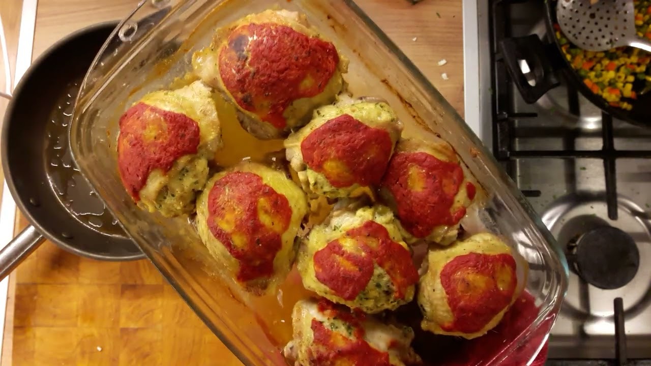 SAJÁT RECEPT, EZT MÁSHOL NEM TALÁLJÁTOK ! Mediterrán töltött csirke, fűszere sajtos isteni :-)