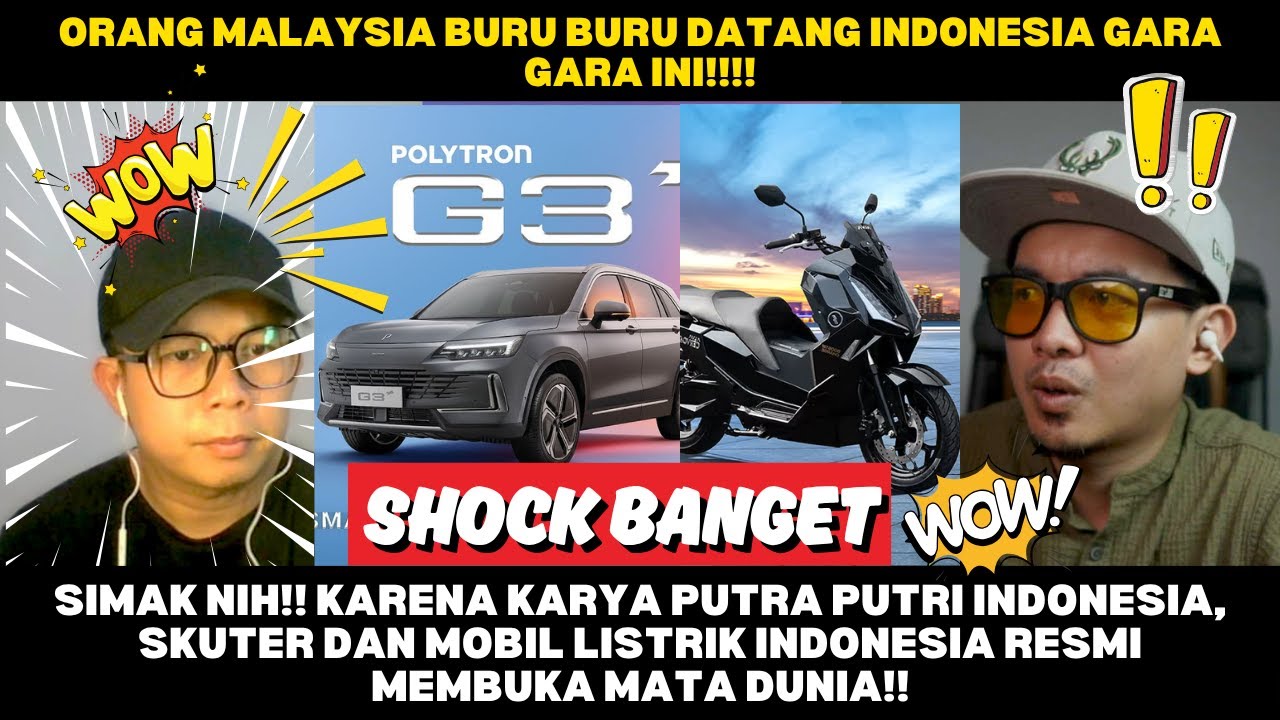 ORANG MALAYSIA BURU BURU DATANG INDONESIA KERANA MOBIL LISTRIK INDONESIA RESMI MEMBUKA MATA DUNIA!!