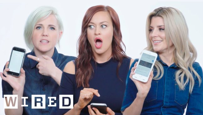Grace Helbig, Hannah Hart & Mamrie Hart Show Us The Last Thing on Their Phones | WIRED