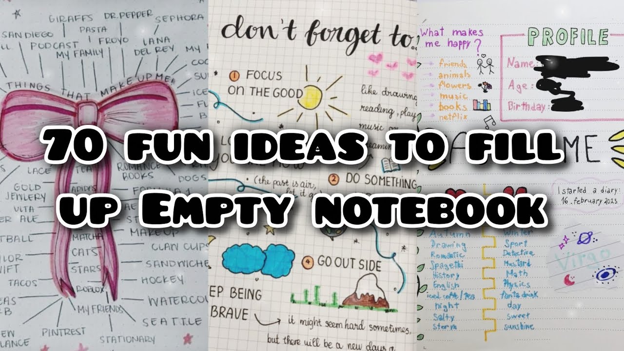 Empty notebook ideas 2026 ♡📒| Empty notebook ideas 📚 aesthetic way to fill your empty notebook 🎀