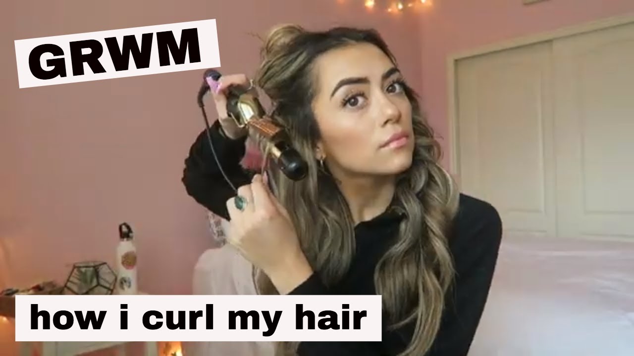 how i curl my hair - GRWM - ashlund jade