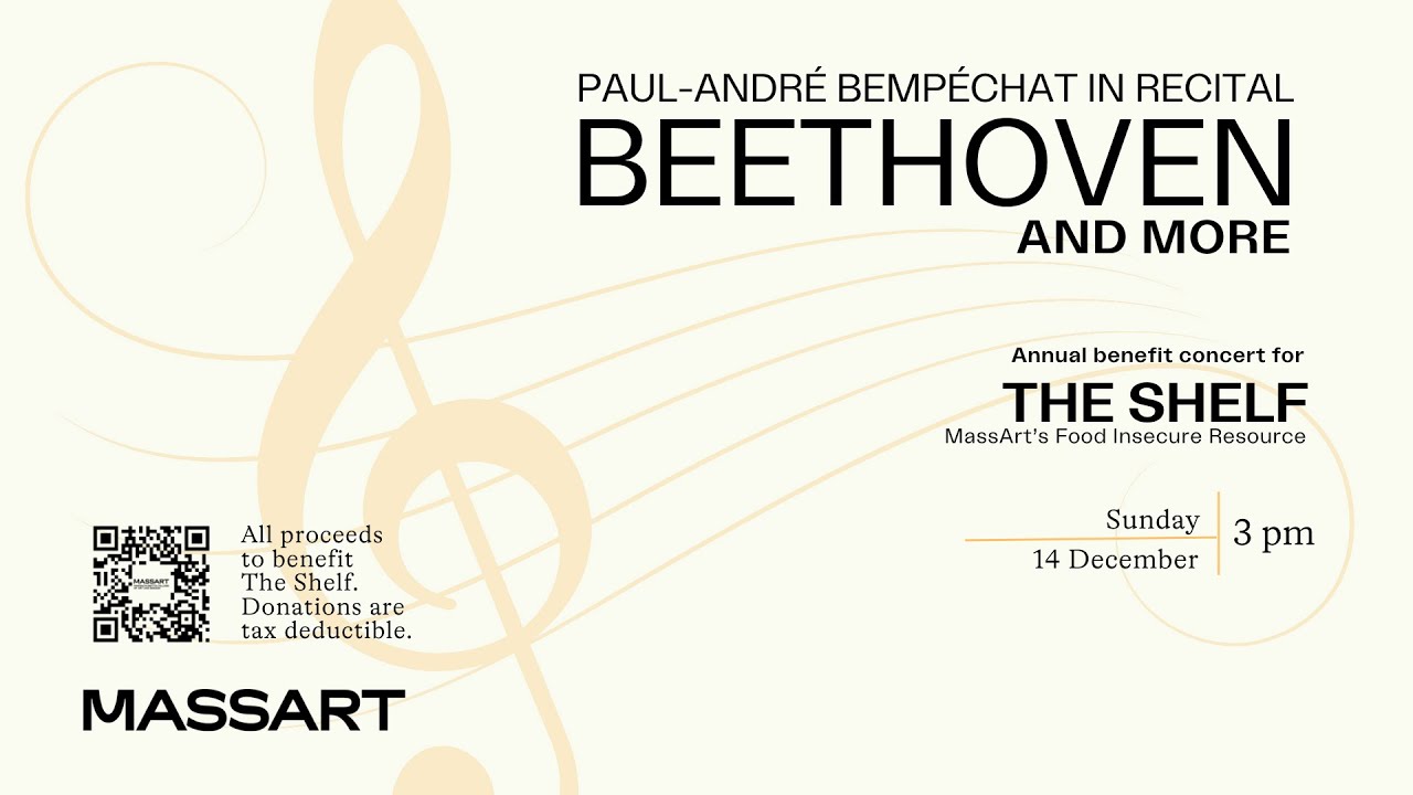 Paul-André Bempéchat in Recital: Beethoven and more | Supporting The Shelf at MassArt