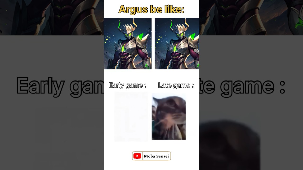 Argus wczesna gra 🤡 kontra p&oacute;źna gra 💀 #mobalegends5v5 #moba5v5english #moba5v5pippin