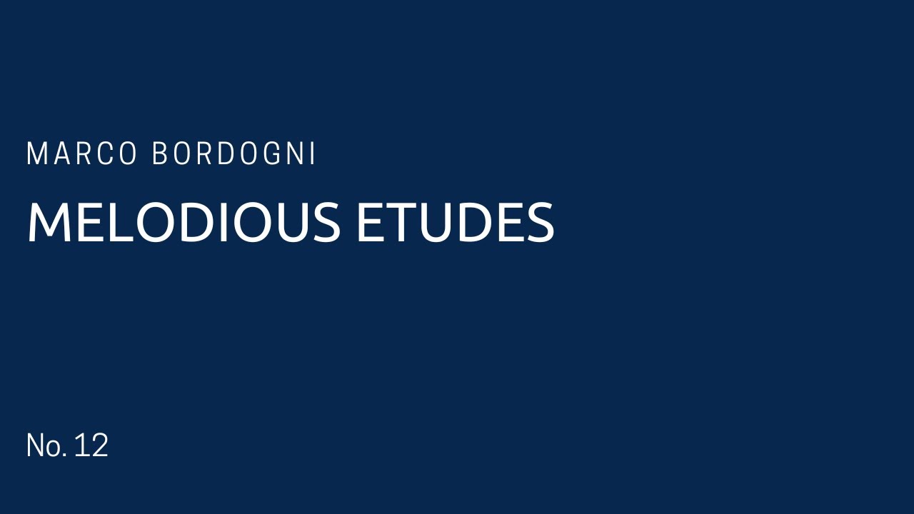 Marco Bordogni - Melodious Etudes No. 12 (piano accompaniment)