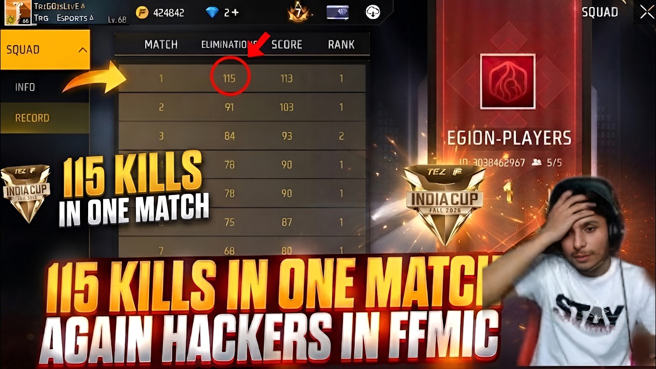 Dear @FreeFireIndiaOfficial 💀World Record 115 Kills 🤬 in FFMIC FALL✅Hacker Exposed!?