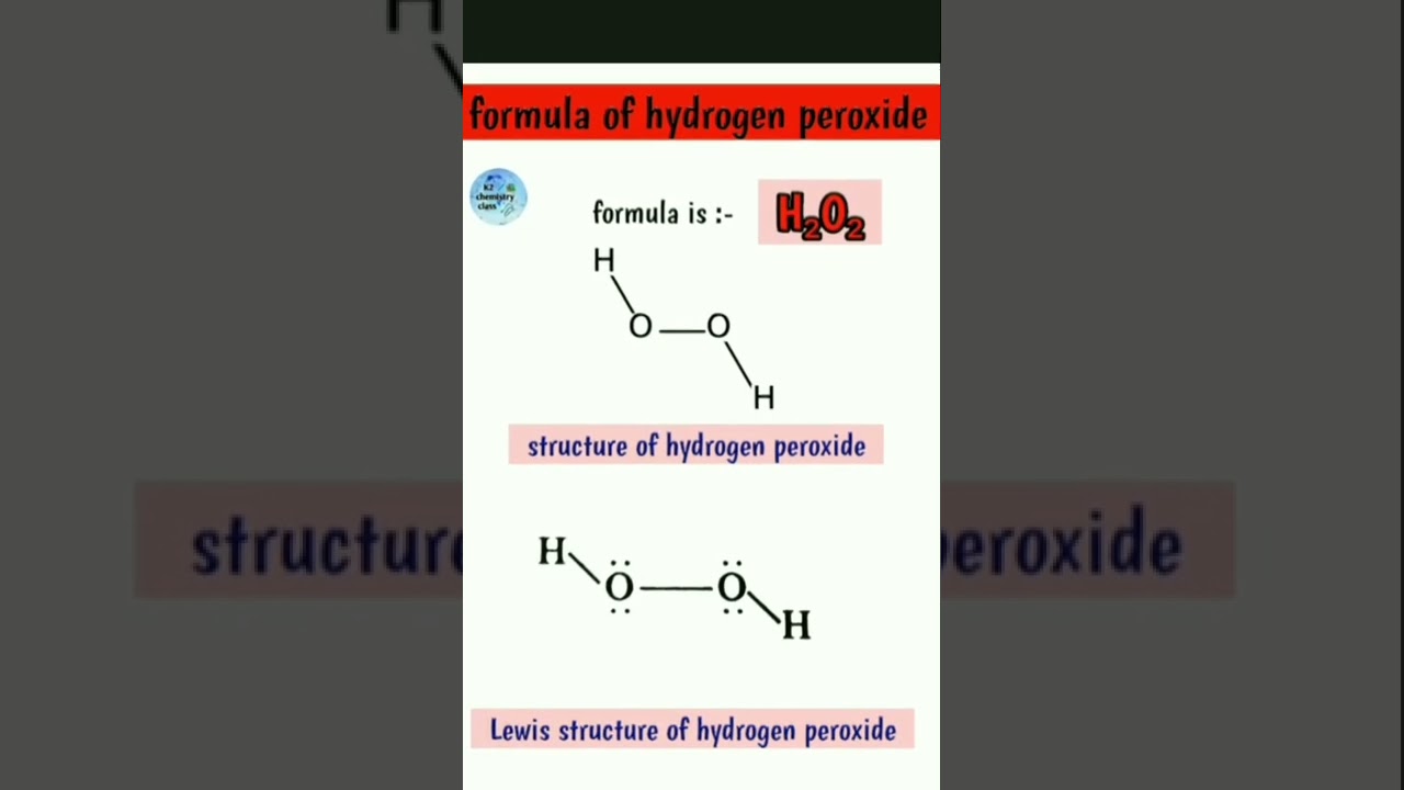 ll hydrogen peroxide formula (H₂O₂) ll lewis structure of hydrogen peroxide ll #hydrogenperoxide
