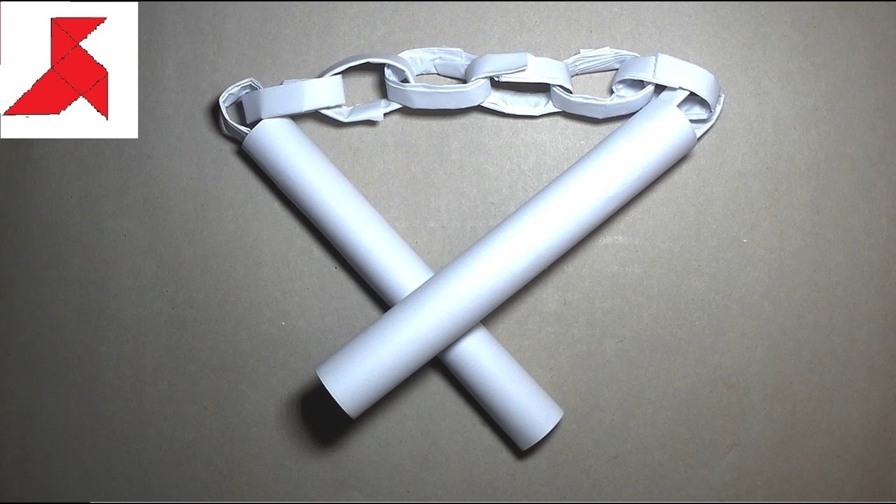 DIY - Как сделать НУНЧАКИ из бумаги А4 своими руками?