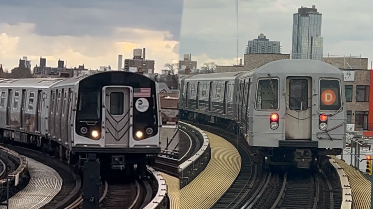 A bit of MTA railfanning in Brooklyn. 12/6/23, 18th Ave. and 25th Ave. on the D line.
