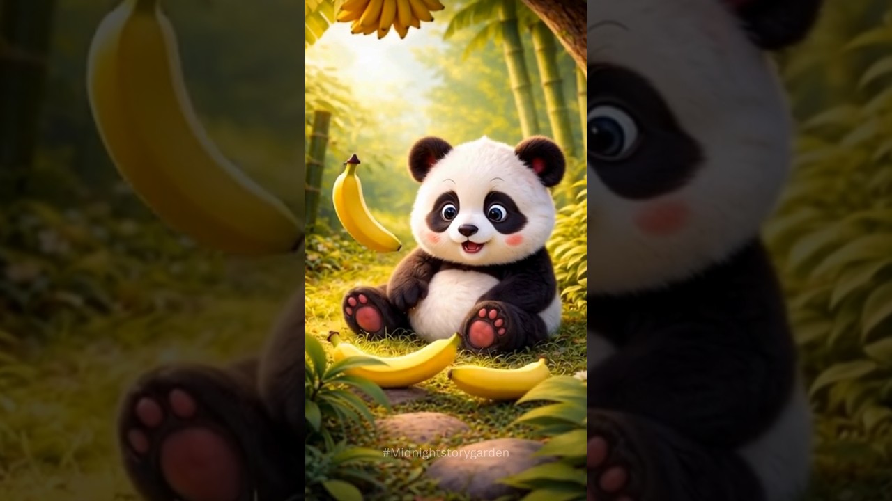 Cute Panda Eats Banana 🐼🍌 | Calm Kids Short