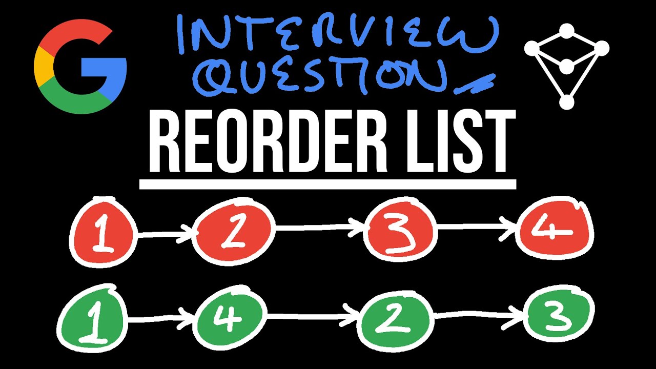 Google Coding Interview Question - Reorder List - LeetCode 143