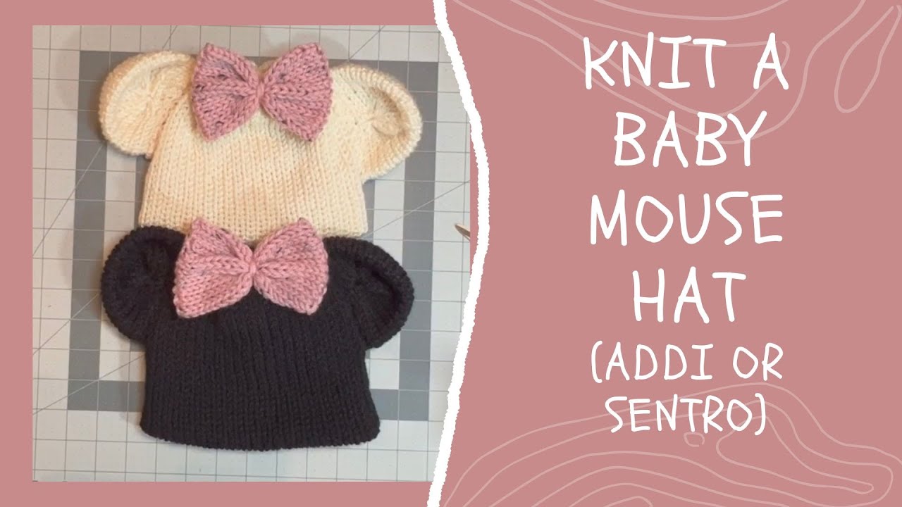 Knit a Mouse Hat - Addi or Sentro Knitting Machine - Quick!