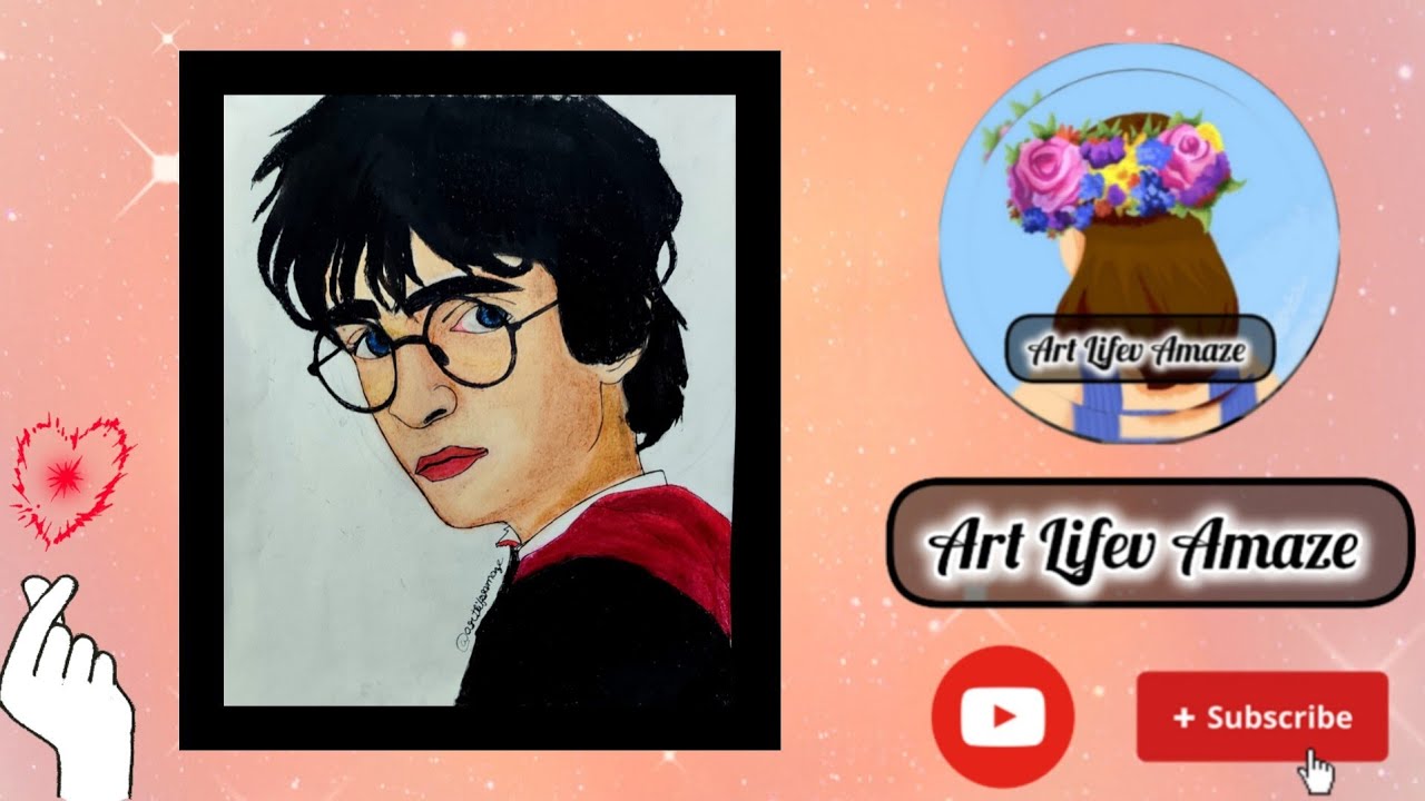 How to draw a coloured drawing of Harry Potter 🪄✨✍️ //step by step// for beginners☺️✨