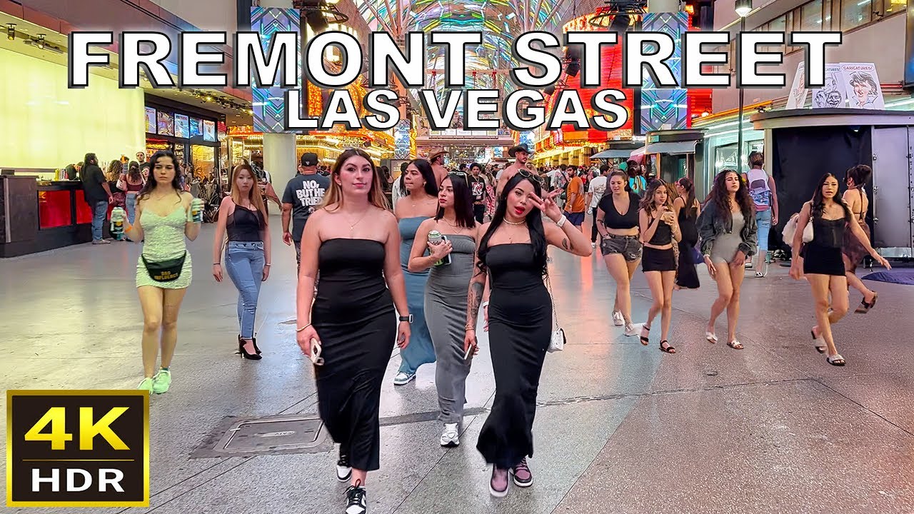 [4K HDR] Fremont Street Las Vegas Midnight Walking Tour | August 2025 | Las Vegas, Nevada