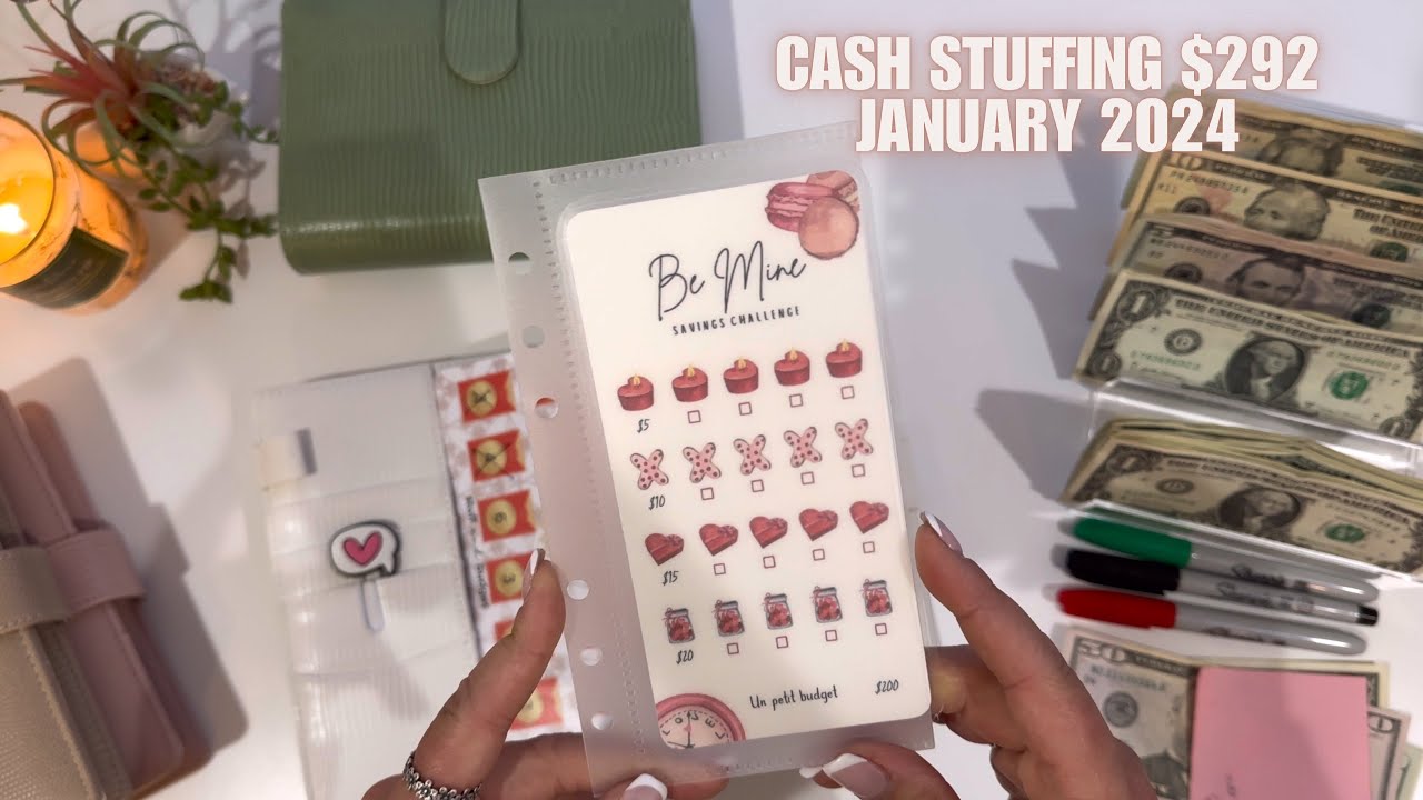 Cash Envelope Stuffing | January 2024 | Savings Challenges | Sinking Funds