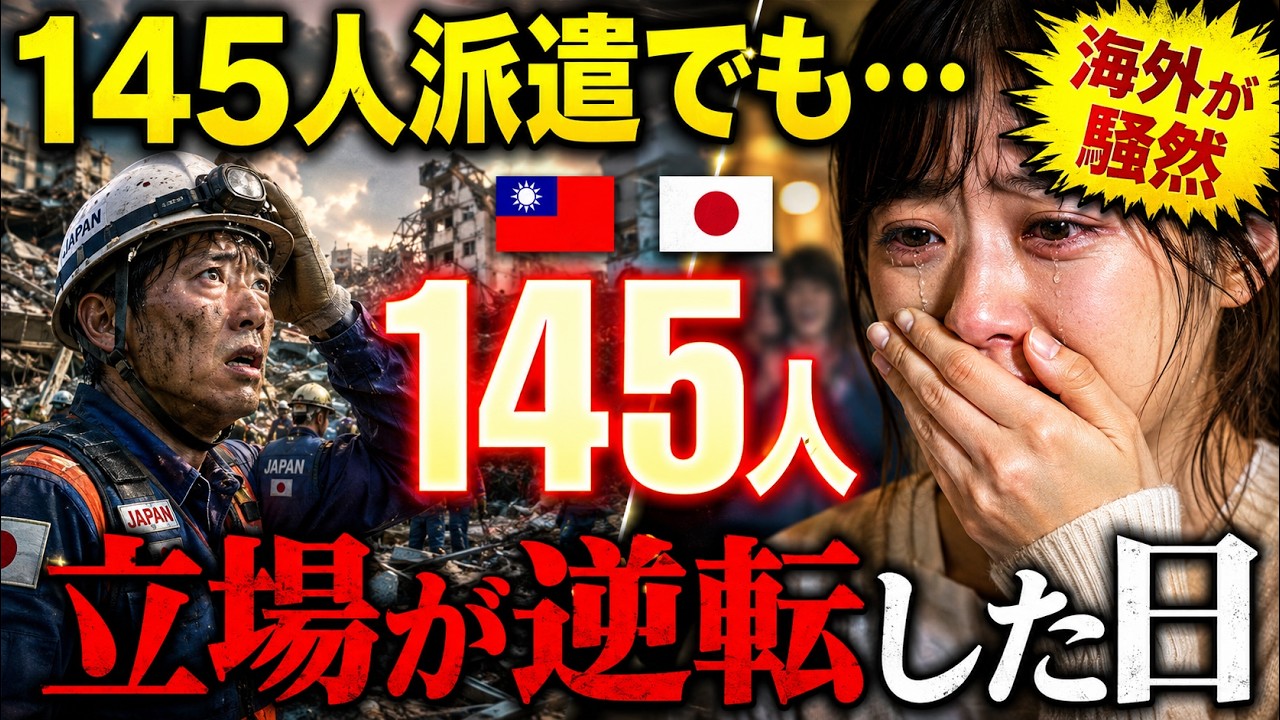 【海外の反応】🇯🇵「助けられなかった」と泣く日本人を🇹🇼台湾人が慰めた結果!!12年後253億円の奇跡!!世界が涙した恩返し