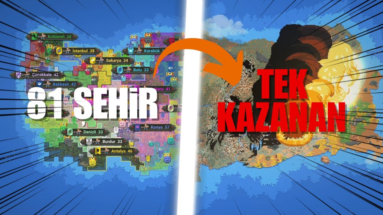 TÜRKİYE'DEKİ TÜM ŞEHİRLERİ SAVAŞTIRDIM! | WorldBox