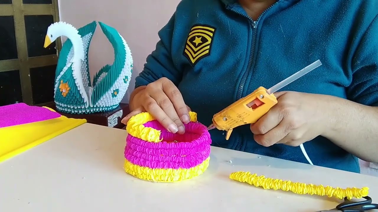 Canastas de papel Fácil de hacer🥰❤