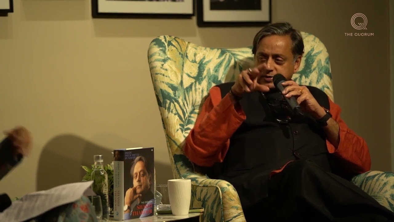 Dr. Shashi Tharoor in conversation with anuradha covering discourses on politics, cricket Mumbai