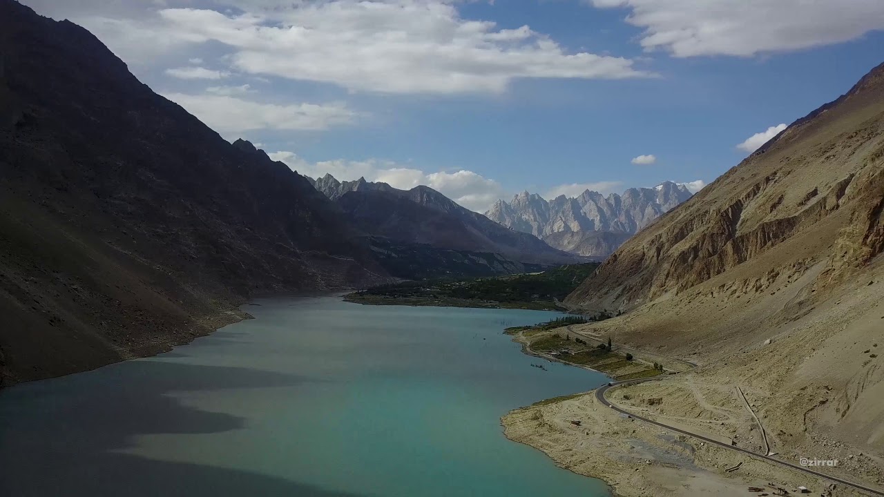 Attabad Lake with a drone