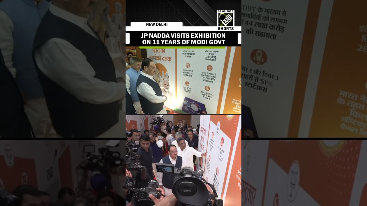 JP Nadda visits exhibition showcasing achievements of 11 years of Modi govt in Delhi