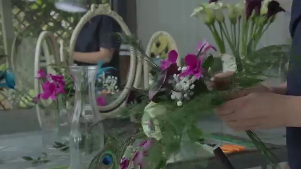 Art Deco inspired floral arrangements