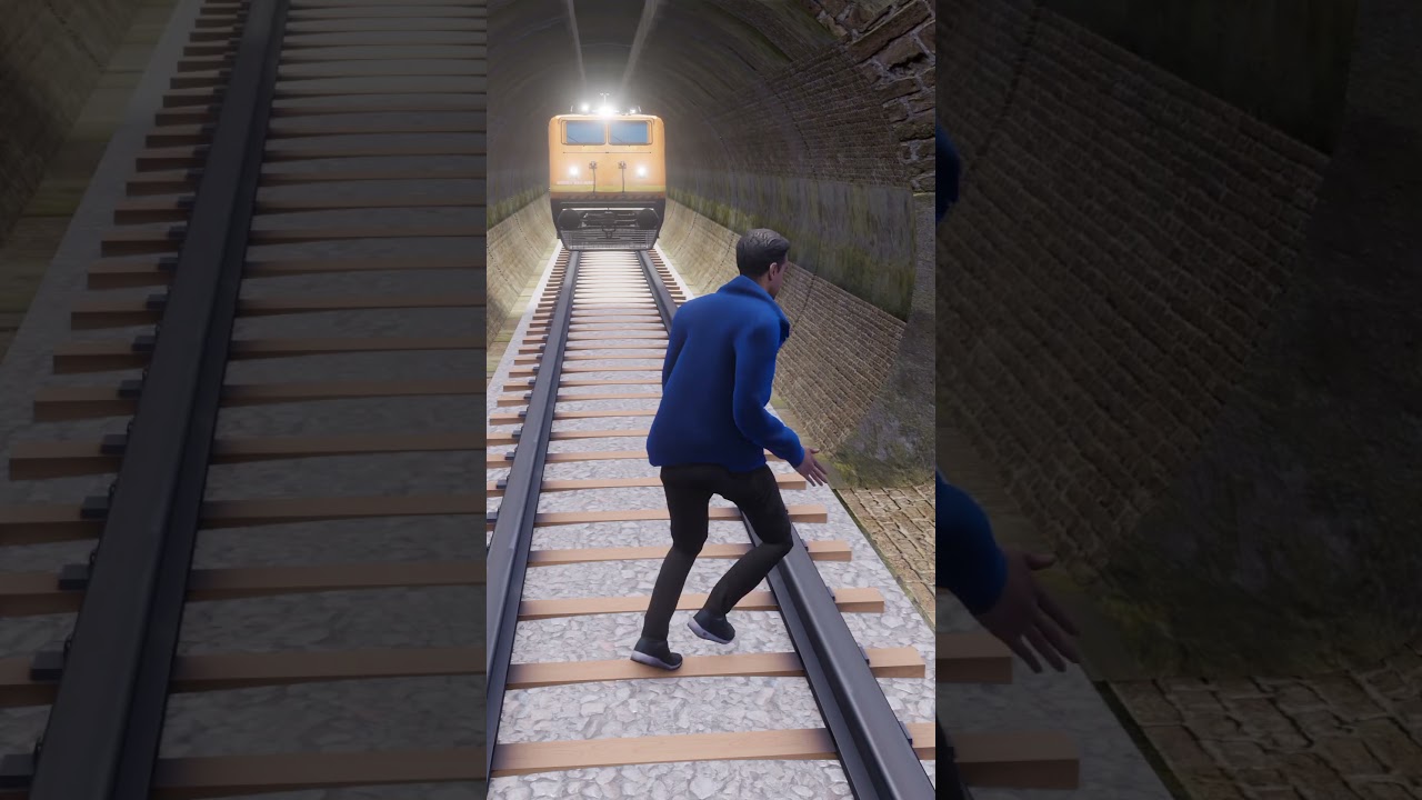 How To Survive In A Subway Tunnel 😵&zwj;💫 ( 3D Animation in Hindi ) #shorts