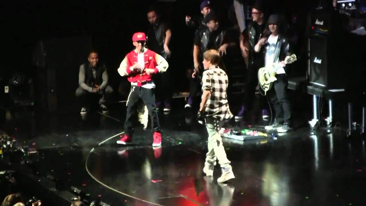 Justin Bieber and Jaden Smith show off their dance moves @ the NYC Jingle Ball on 12-10-2010