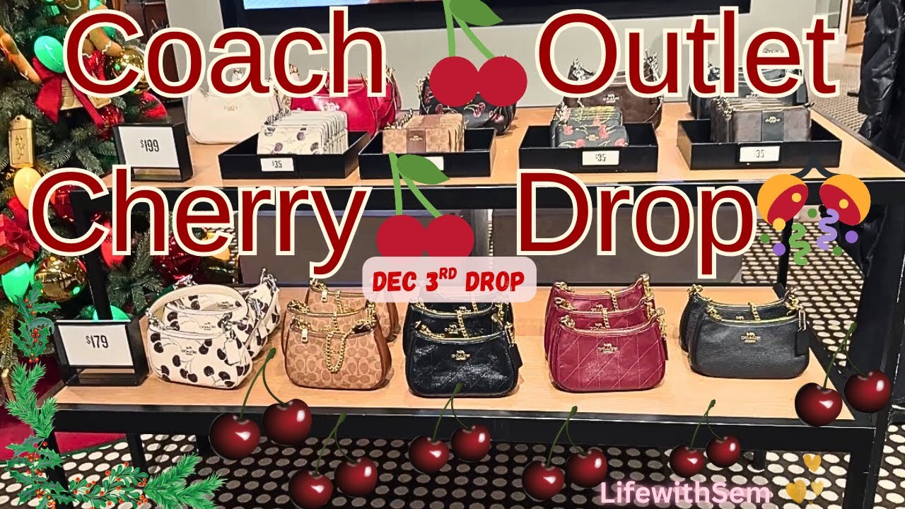 Аутлет Coach, 3 декабря 🍒Вишневая коллекция🍒: повторный показ | #coach #shoppingvlog #coachcherry...