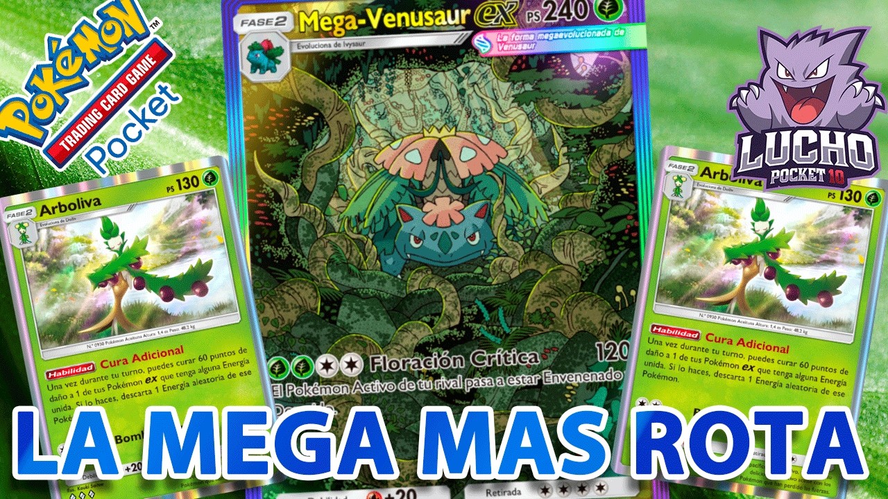 ¡LO ÚNICO QUE LE FALTABA! MEGA VENUSAUR EX NUNCA MUERE CON ARBOLIVA de COMPAÑERO en POKEMON TCGP