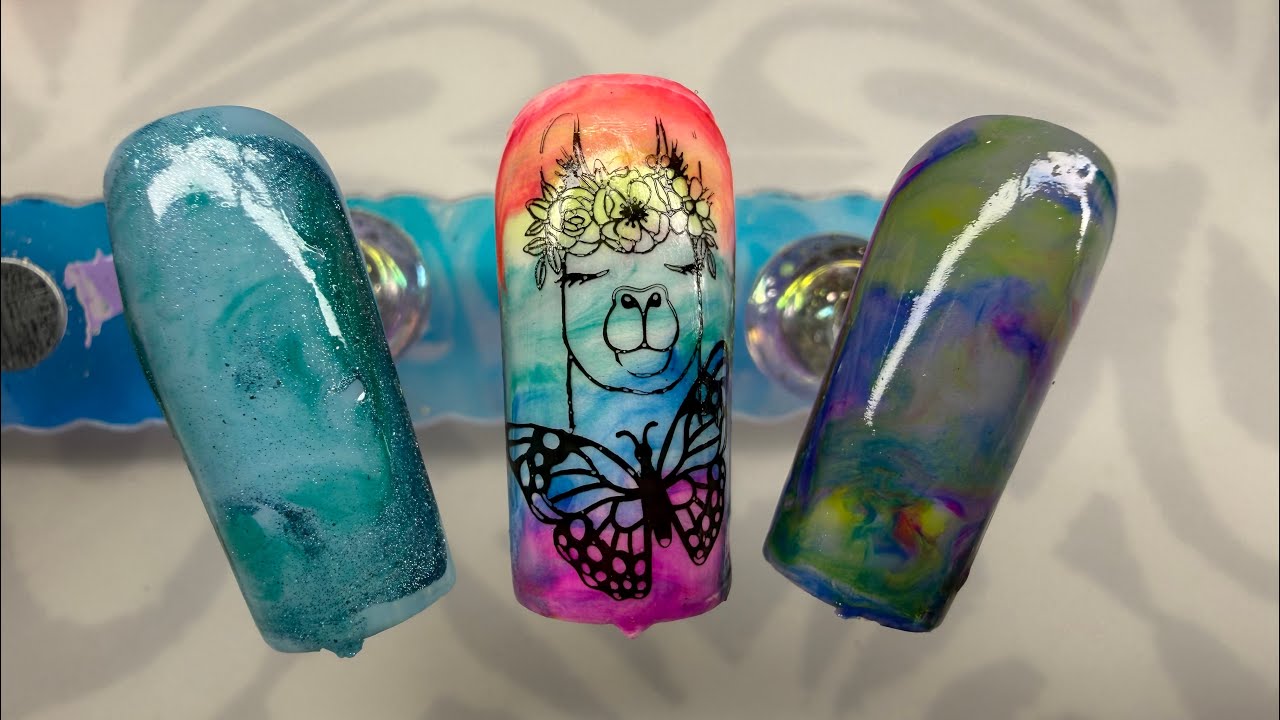 Nail Mail- Water Color Nails! Just hang out and try out our new products! Com join me!  #live