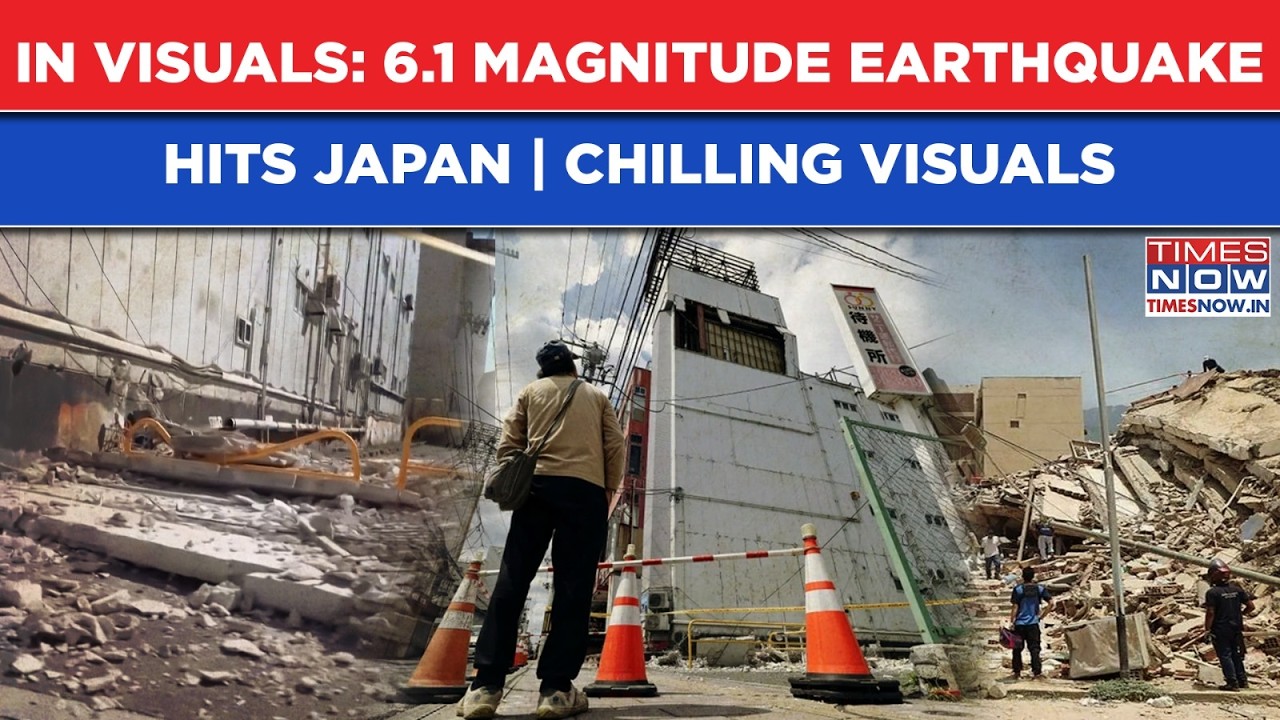 Japan Earthquake: Chilling Visuals| 6.1 Magnitude Quake Hits Amid Twin Monster Storms Fear | Watch