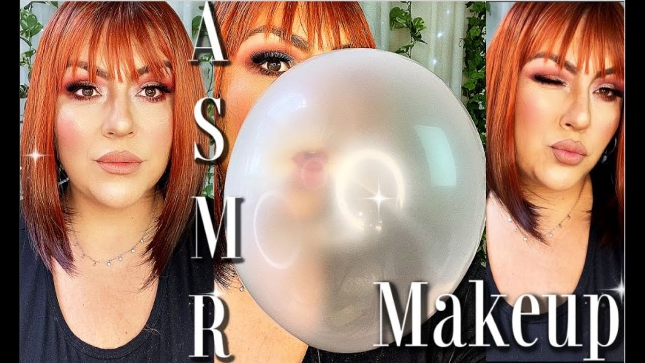 ASMR (NO TALKING) Doing My Makeup Chewing Bubble Gum